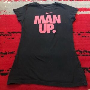 Women’s Black Nike ‘Man Up’ T shirt Size small